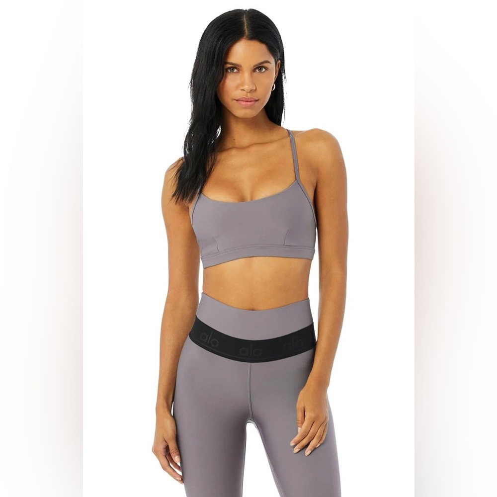 Alo Yoga Airlift Intrigue Bra Size M In Purple Dusk